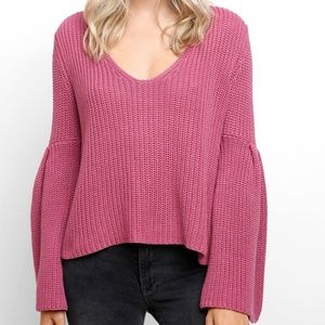 NEW Free People Damsel Pullover V-Neck Sweater
